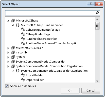 Select Object dialog box