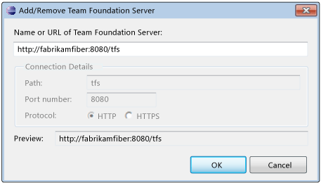 Adicionar Team Foundation Server