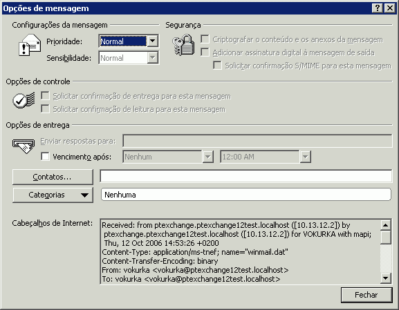 Exibindo os carimbos antispam no Outlook 2007