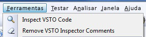Menu Ferramentas do VSTO