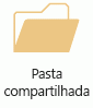 Este ícone representa as Pastas Compartilhadas na Telemetria do Office.
