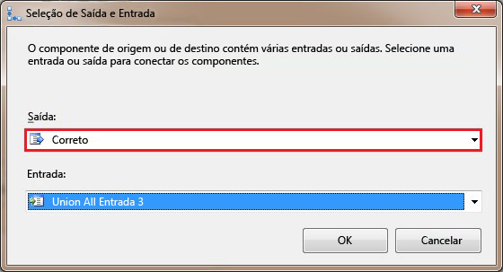 Caixa de diálogo Seleção de Saída e Entrada
