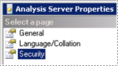 Configurações de segurança de um servidor SSAS Configurações de segurança de um servidor SSAS