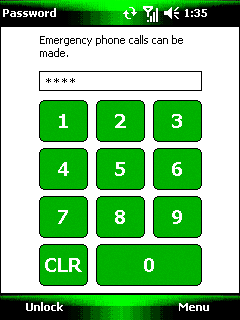 Figura 4 Aplicar a utilização de PIN e de senha