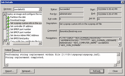 Figure 8 Deployment Task Status