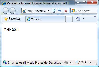 Figura 2 – Trabalhando com variáveis