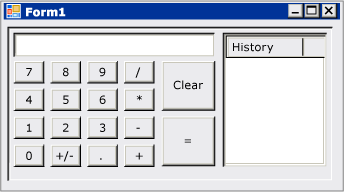 Interface do usuário da calculadora do tour guiado
