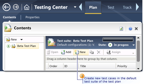 Adicionar casos de teste a conjunto de testes padrão