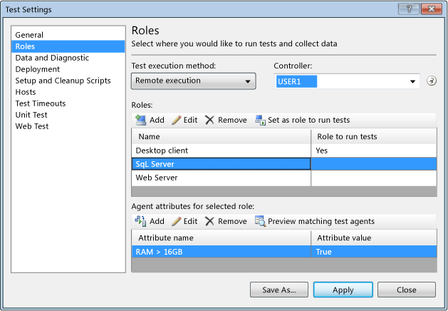 Teste <>a configuração de><>a função de> 