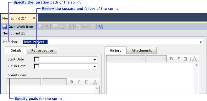 Captura de tela mostrando um novo trabalho sprint <>item>.