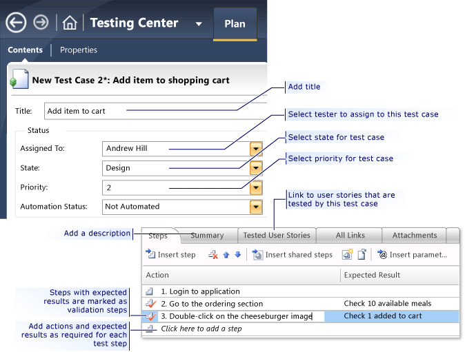 Criar um caso de teste manual