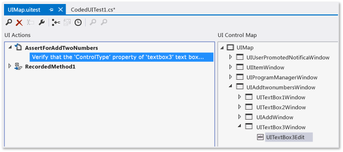 CUIT_Editor_edit Coded UI Test Editor