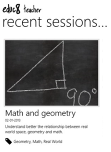 Matemática e geometria no Educ8 Teacher