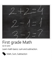 Matemática para a primeira série no Educ8 Teacher