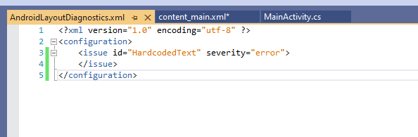 Arquivo de configuração de diagnóstico