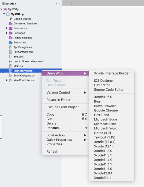 Select Interface Builder