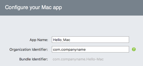 Configurando o nome do aplicativo
