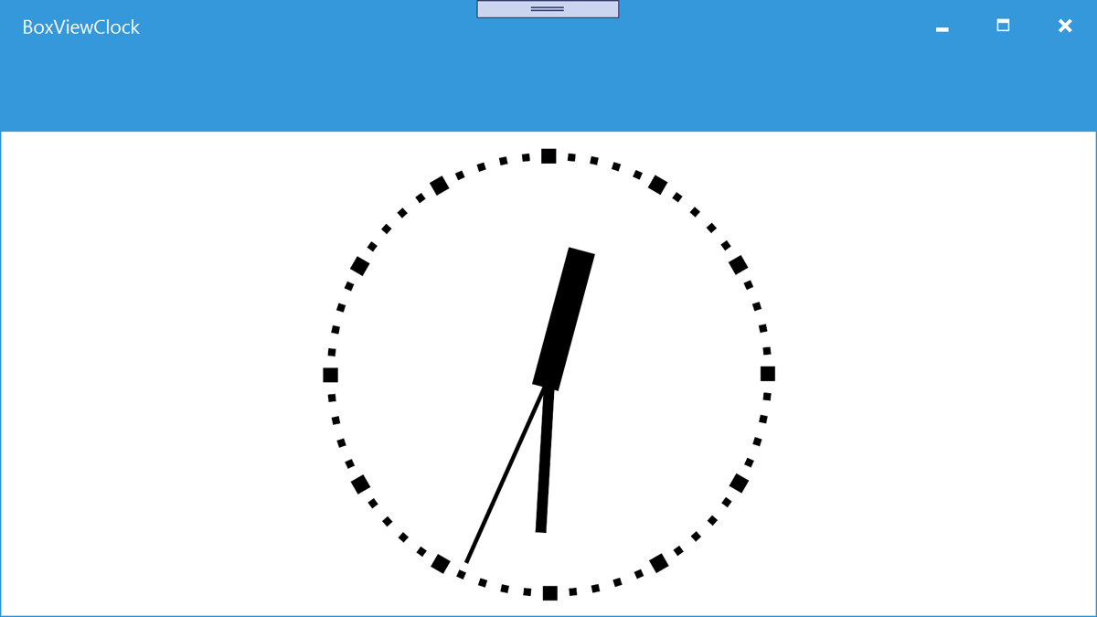 WPF BoxView Relógio
