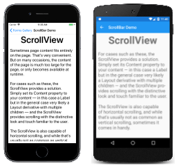 Exemplo de ScrollView