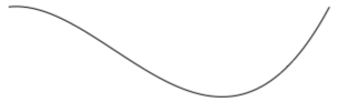 Segmento de Bézier O gráfico de linha mostra uma curva de Bézier.