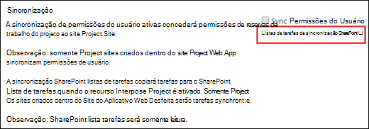 Sincronizar Tarefas do SharePoint Listas.