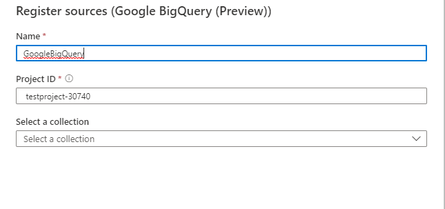 configurar a fonte BigQuery