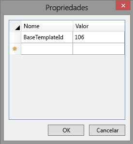 A caixa de diálogo Propriedades das permissões de lista no Visual Studio, com o nome de propriedade definido como 