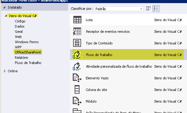 Add new workflow item