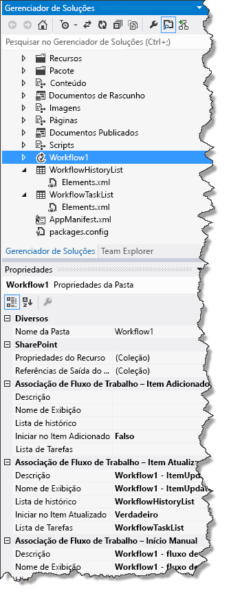 Workflow property grid