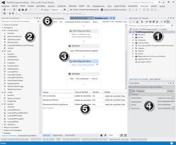 Figure 3. Workflow authoring interface