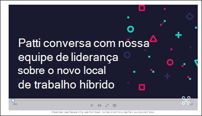 Imagem do vídeo no site