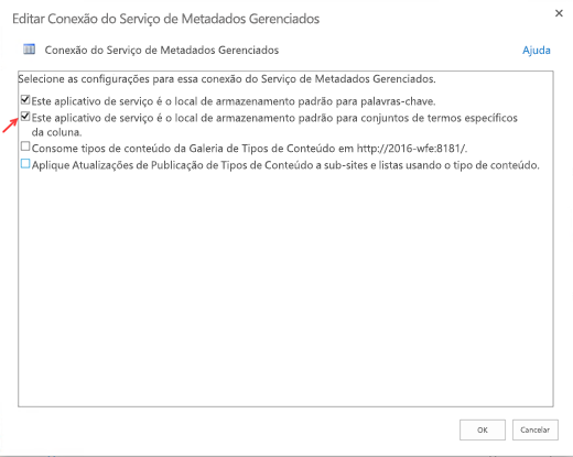 Arquivo de termos da coleção de sites predefinido