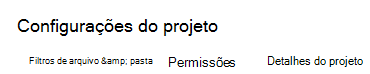 apenas os nomes dos separadores das categorias de definições.