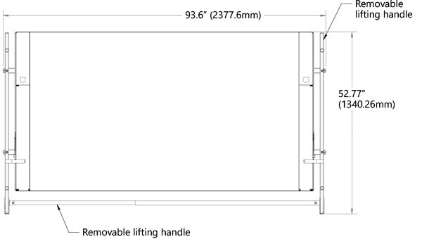Identificadores de elevação removíveis em 84 ” Surface Hub.