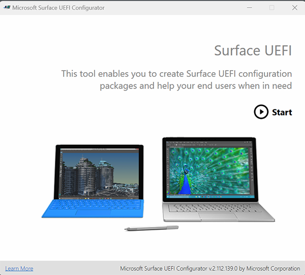 Captura de tela mostrando início do configurador UEFI