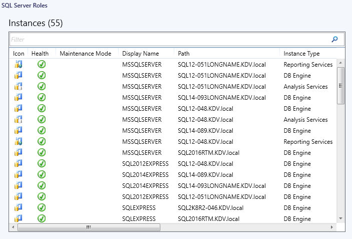 Captura de tela das funções do SQL Server.