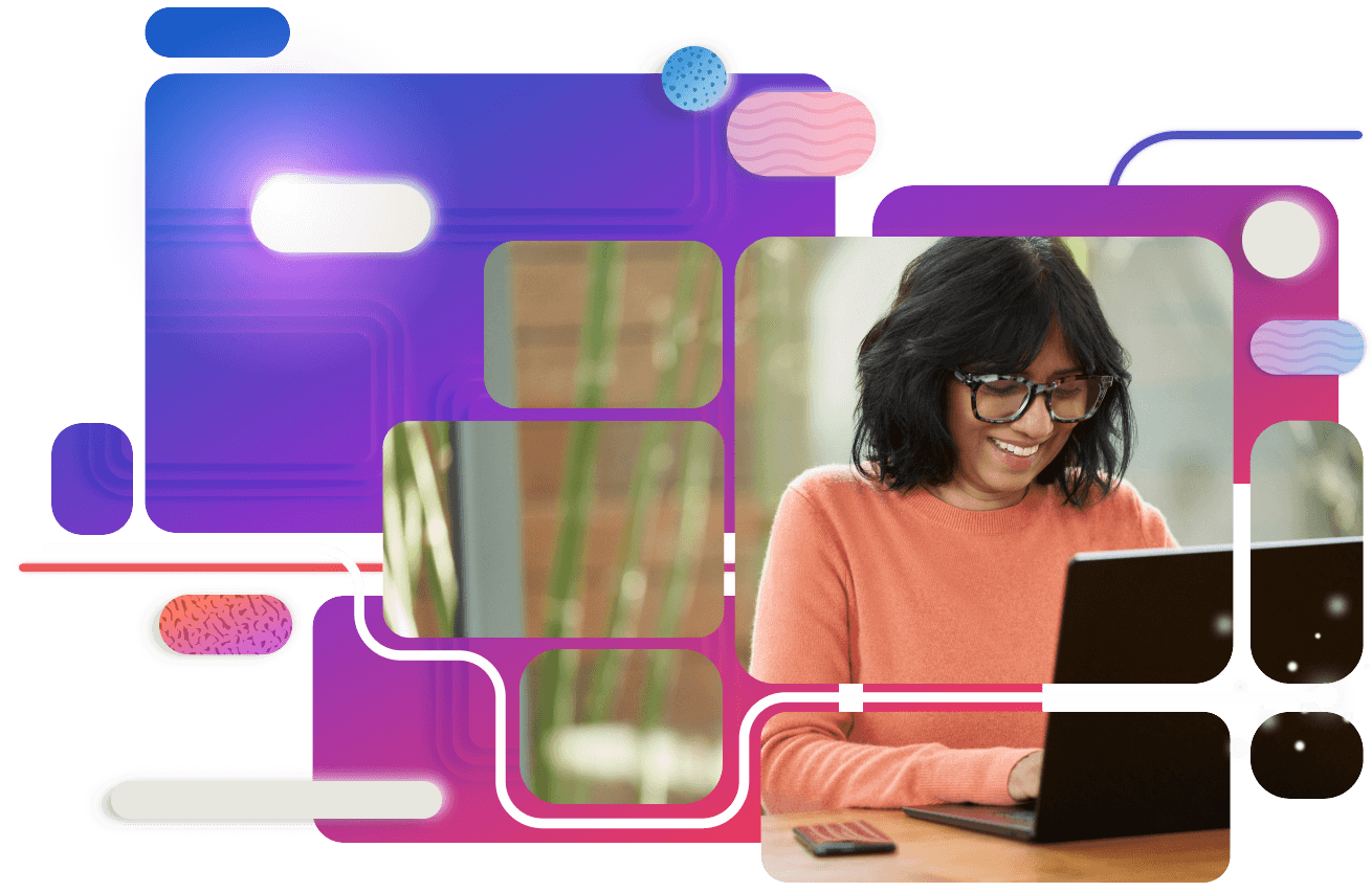 Imagem de pessoa que trabalha em um laptop