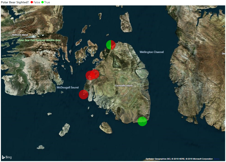 Screenshot that shows a formatted map visual.