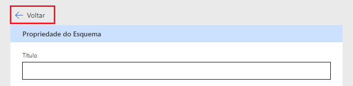Captura de tela de uma seta apontando para o botão voltar.