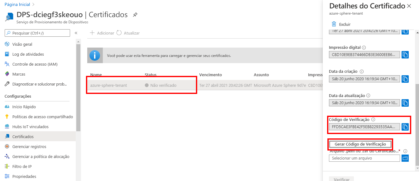 The illustration shows how to copy the verification certificate.