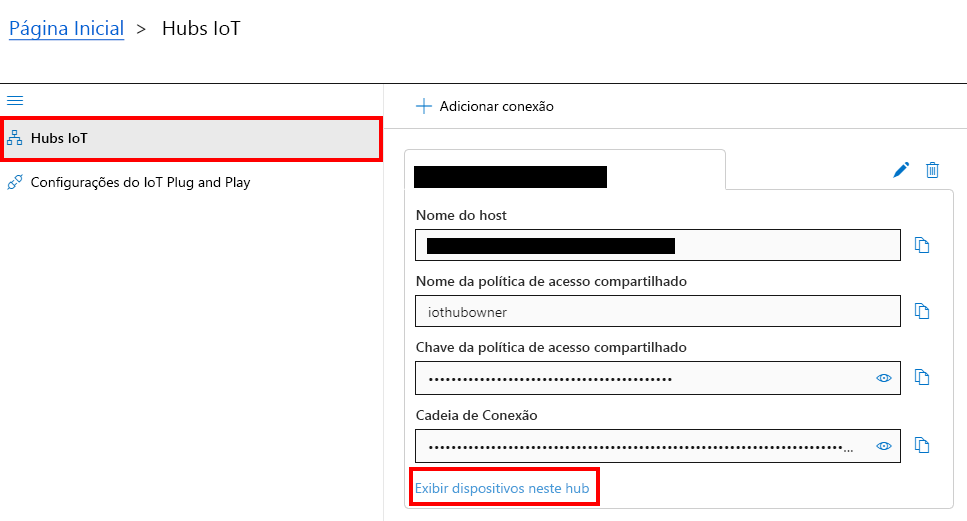 The illustration shows how to select devices in this hub.