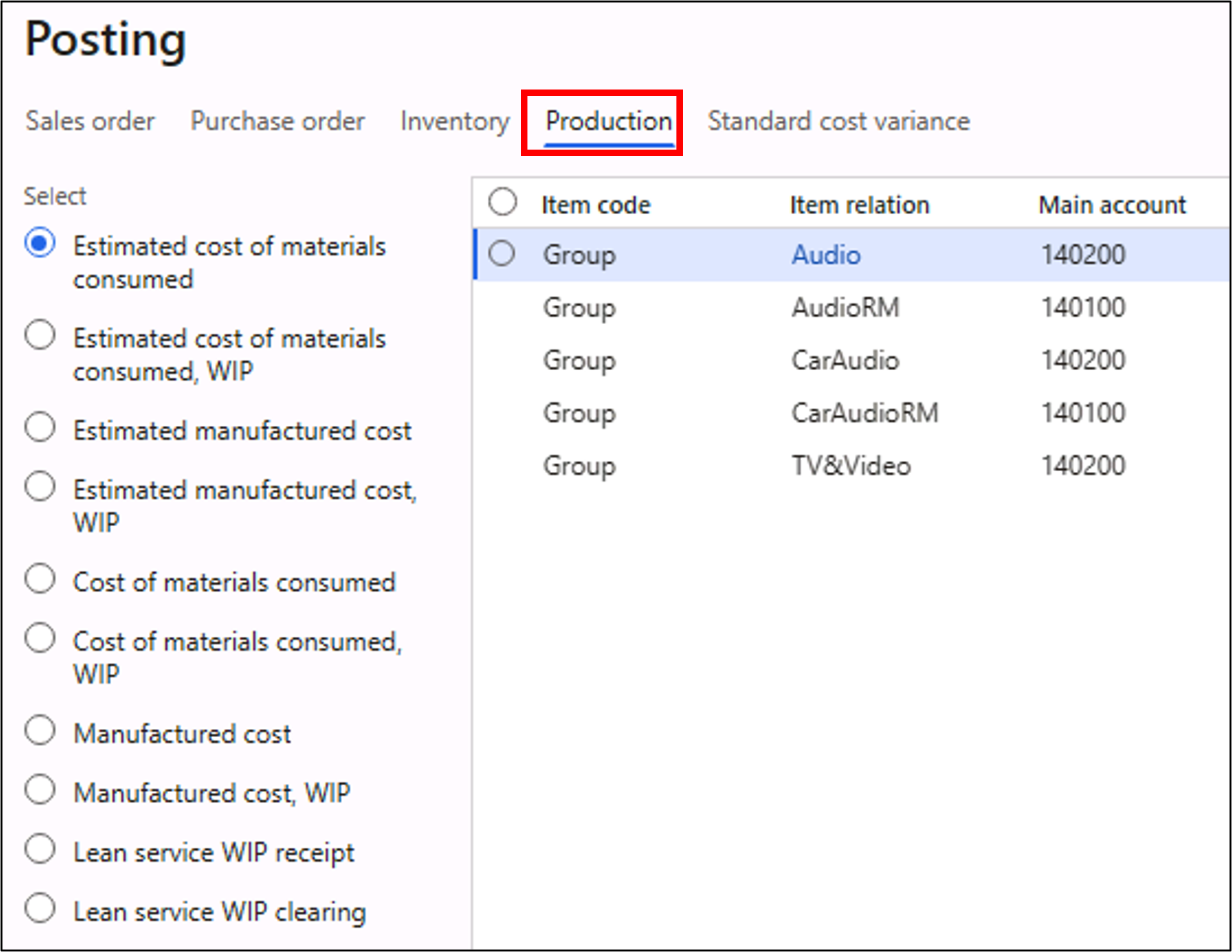 Captura de tela da página Lançamento mostrando a FastTab Produção.