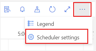 Screenshot of the gear for scheduler settings.