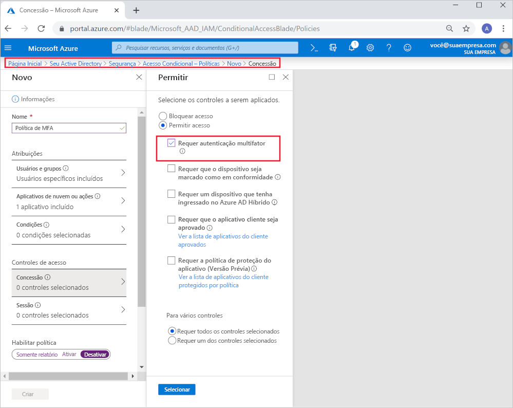 Require multi-factor authentication in Azure AD.