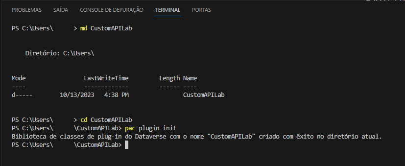 Captura de tela mostrando a biblioteca de classes de plug-in criada.