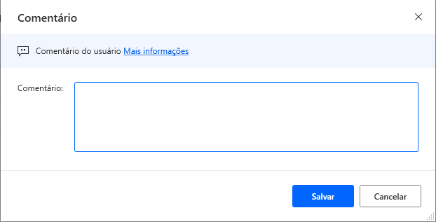 Captura de tela da caixa de diálogo 