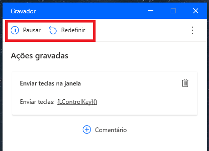 Captura de tela do diálogo Auxiliar da Web ao vivo.