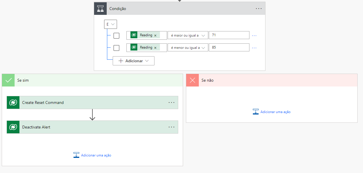 Captura de tela da nova parte do fluxo.