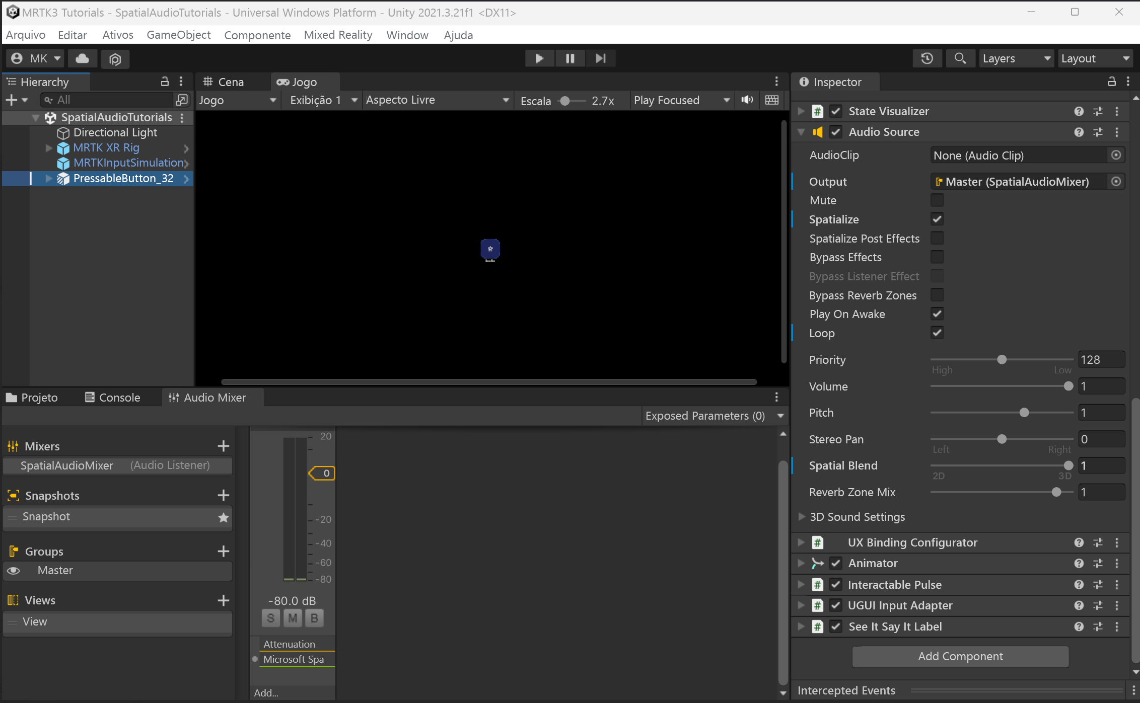 Screenshot of Button audio source.