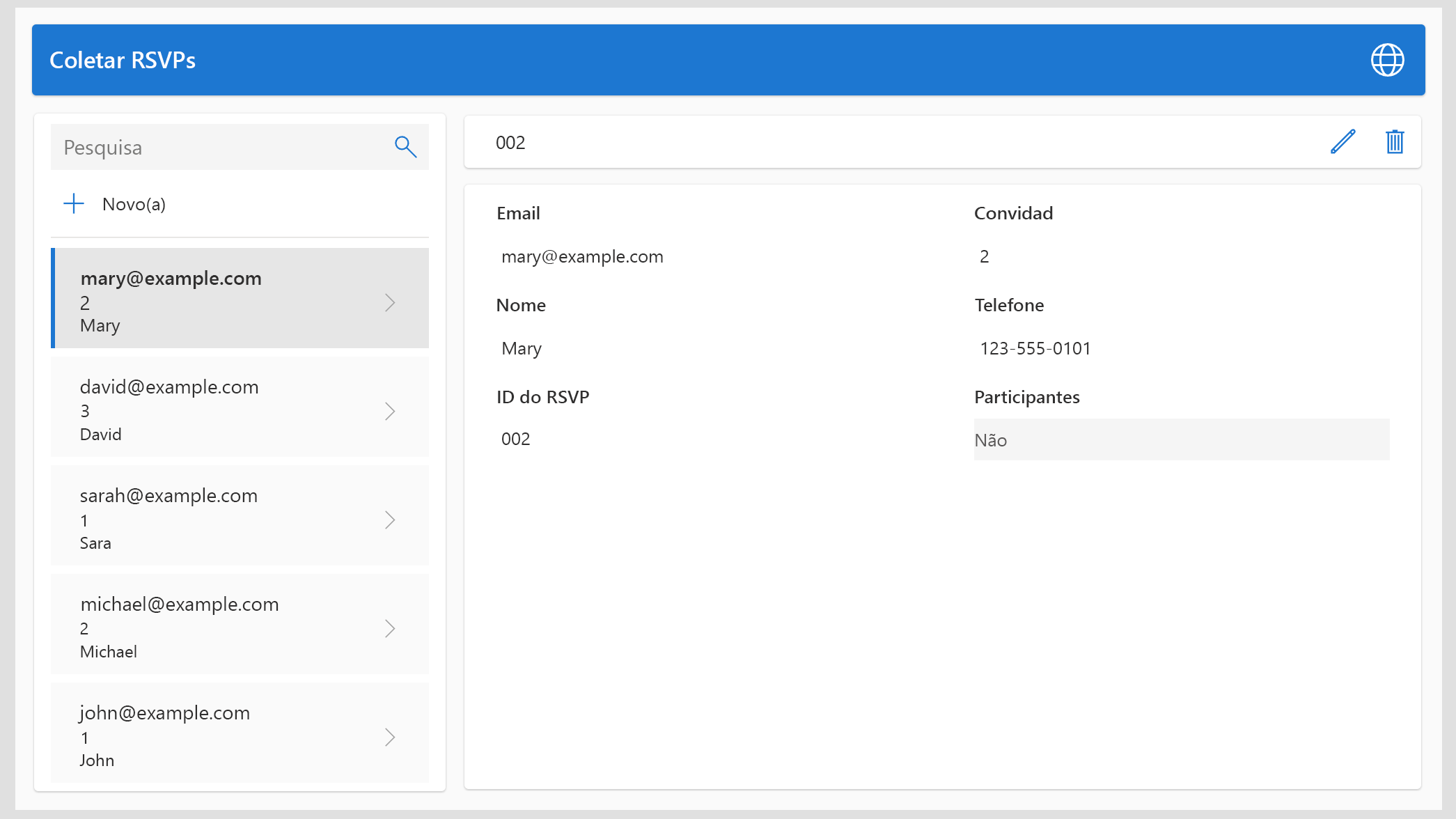 Captura de tela do aplicativo de tela que o Copilot cria por meio do prompt.